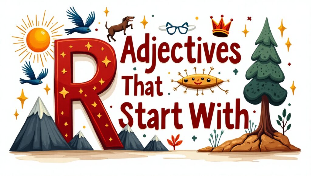 Moody Adjectives that start with R
